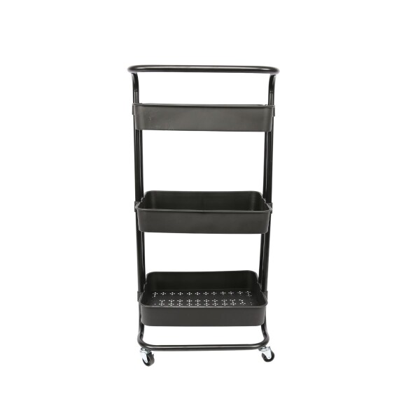 Carrito Organizador Cocina 3 Estantes Carro Con Ruedas Almacenamiento Imback Color Negro Carrito Organizador Cocina 3 Estantes Carro Con Ruedas Almacenamiento Imback Color Negro