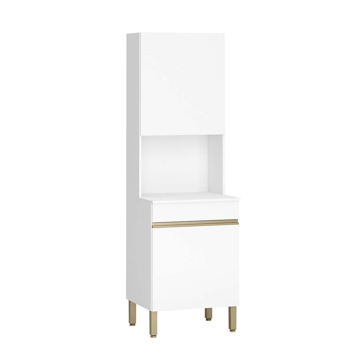 MUEBLE PARA MICROONDAS CON TAPA Y DOS PUERTAS SERIE LINE KITS PARANA - BLANCO 