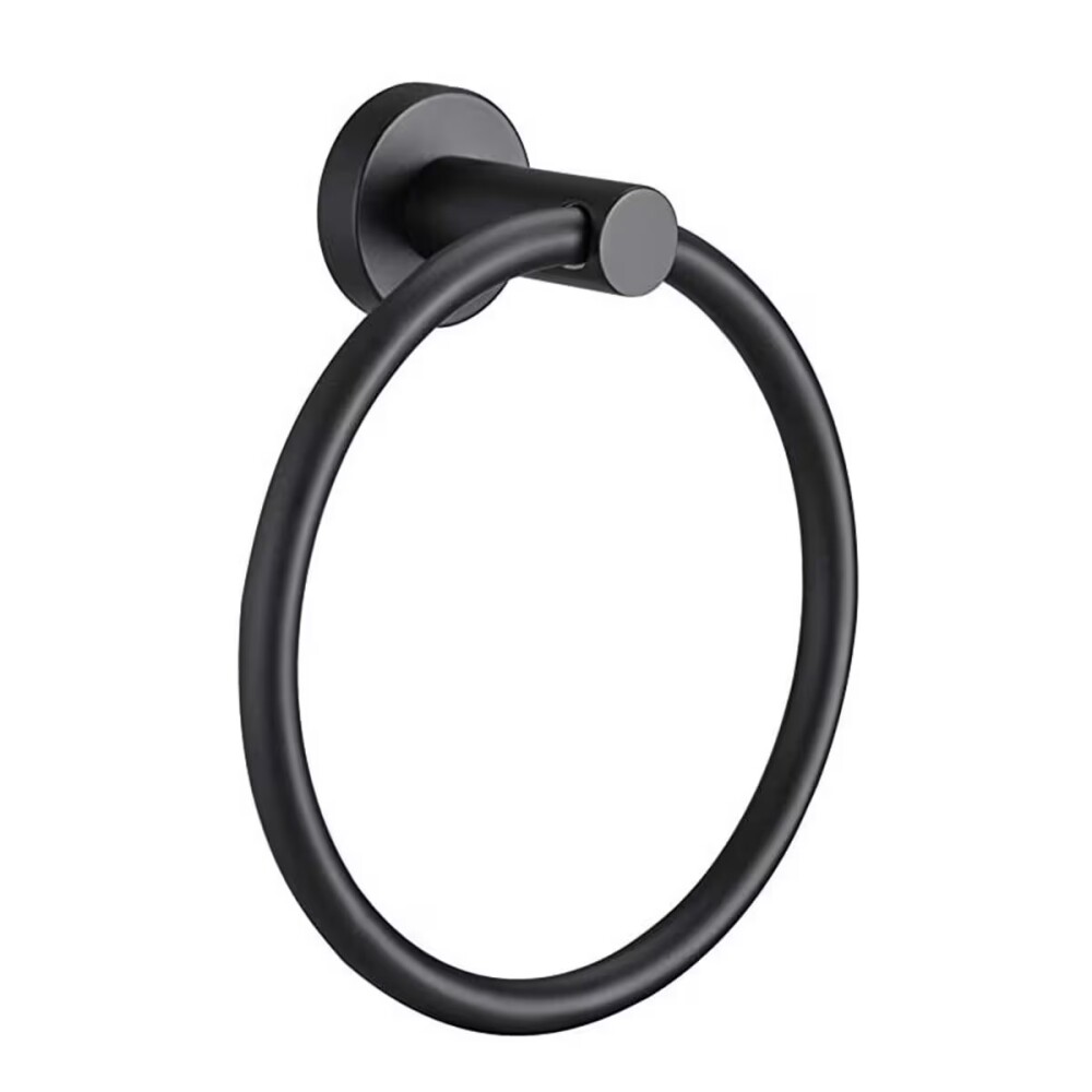 Aro toallero negro mate Milano Dmc Aro Toallero Negro Mate Milano Dmc