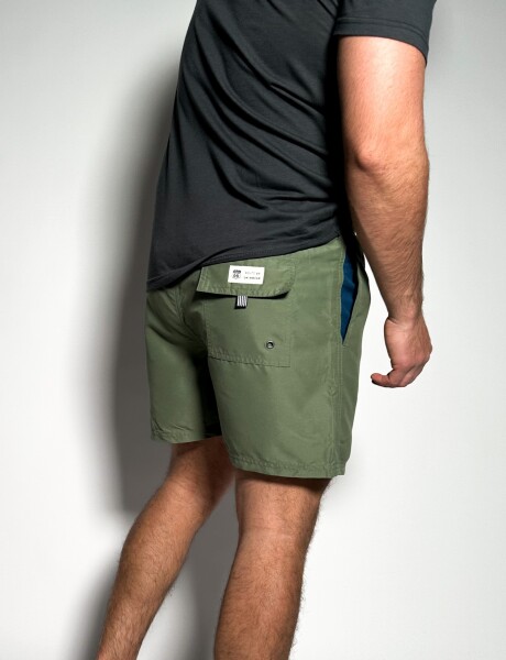 Short de baño liso Aldo Militar