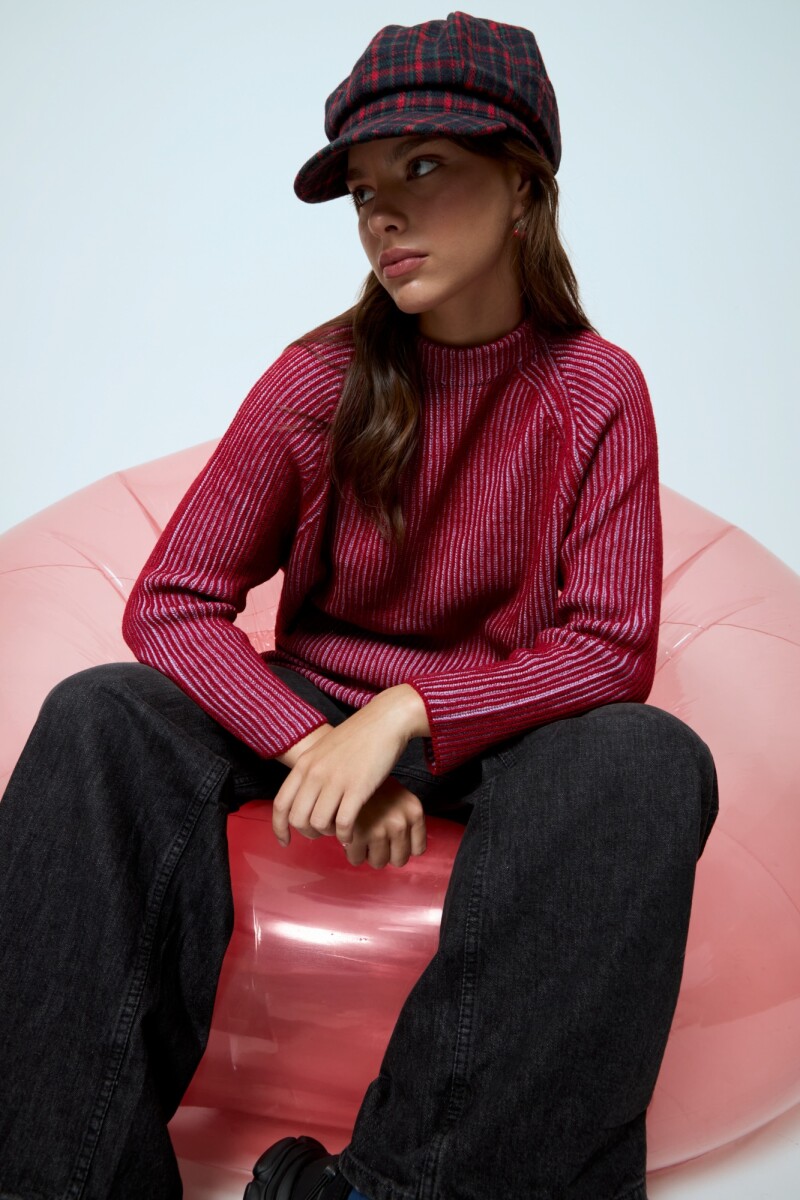 Sweater con lurex - rojo 