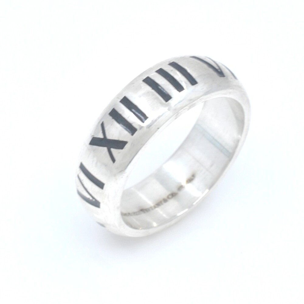 Anillo Atlas Tiffany and Co plata 925 con esmalte Anillo Atlas Tiffany and Co plata 925 con esmalte