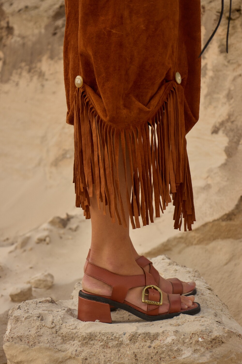 Buckle Sandals Camel