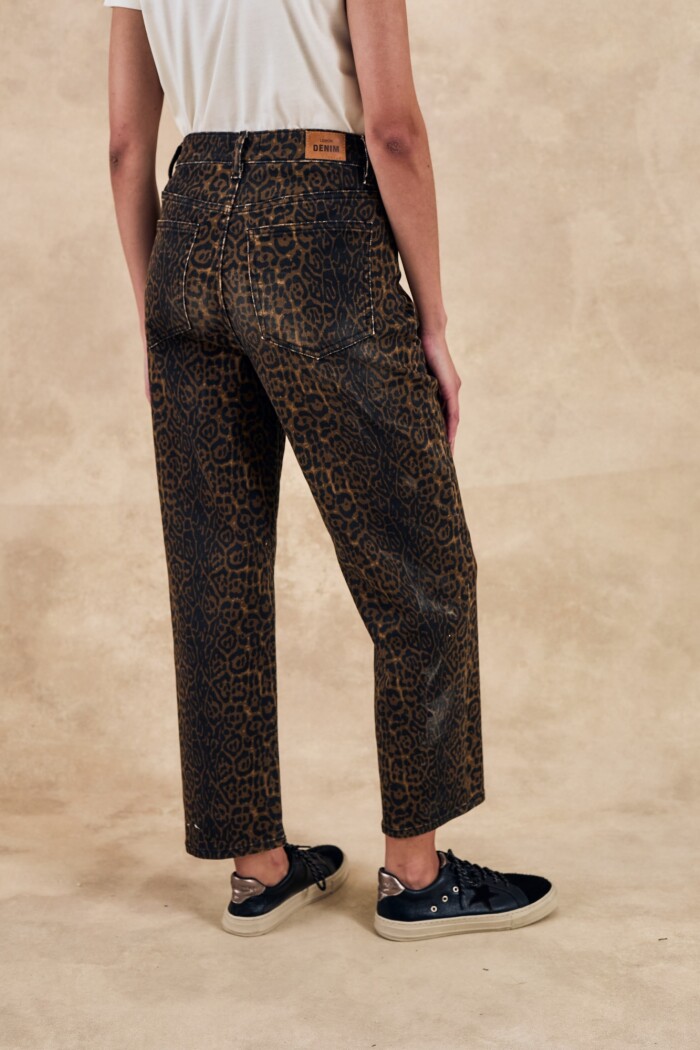 Jean Recto Animal Print Multi