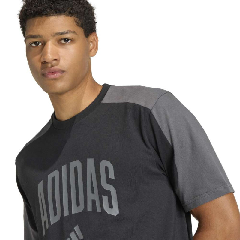 Remera ADIDAS M COLLEGIATE TE Hombre KD0068 Negro-gris