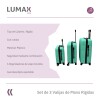 Set de 3 Valijas de Mano Rígidas Verde