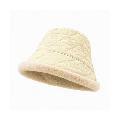 Gorro piluso puffer con corderito Blanco