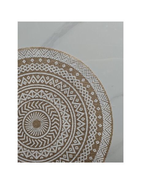 INDIVIDIUAL YUTE D38CM BLANCO/NATURAL INDIVIDIUAL YUTE D38CM BLANCO/NATURAL