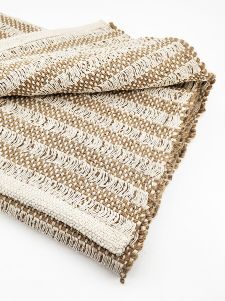 ALFOMBRA ALGODON Y YUTE OFF WHITE