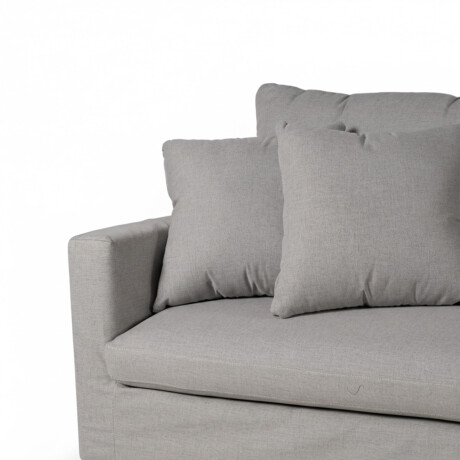 Sofá Summer con Funda - Tela Rústica - 3 cuerpos TO001-1634 (Gris)