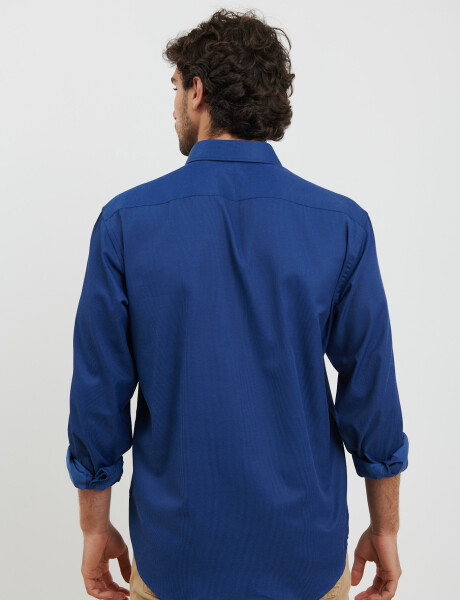 012577 CAMISA HARRINGTON LABEL Azul Oscuro