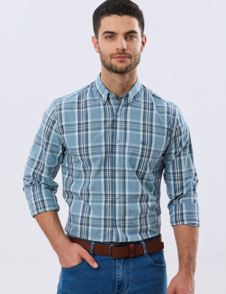 CAMISA CUADROS Piedra