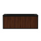 Mueble En Mdf 120X46X45 Roble Oscuro Con Bacha Negro Mate