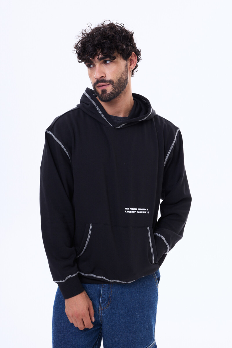 Buzo de felpa Barcelona - Negro 