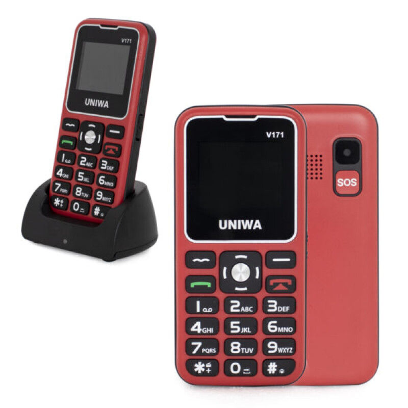 Celular Uniwa Senior Con Boton Sos Rojo Celular Uniwa Senior Con Boton Sos Rojo