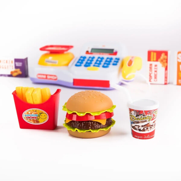 Caja Registradora + Hamburguesas De Juguete Caja Registradora + Hamburguesas De Juguete