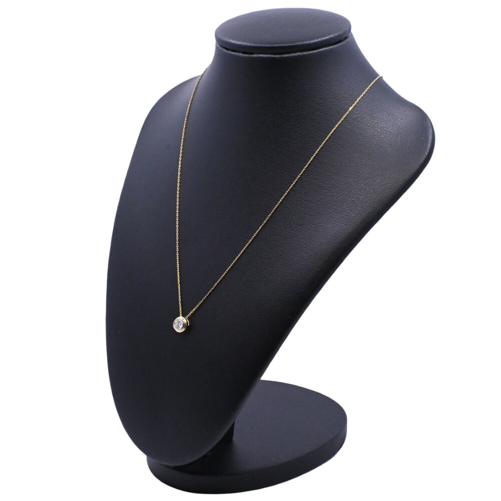 Dije oro 18k y brillante doble virola. Dije oro 18k y brillante doble virola.