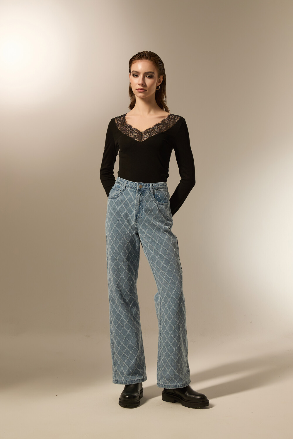 Pantalon Quartin Celeste Grisaceo