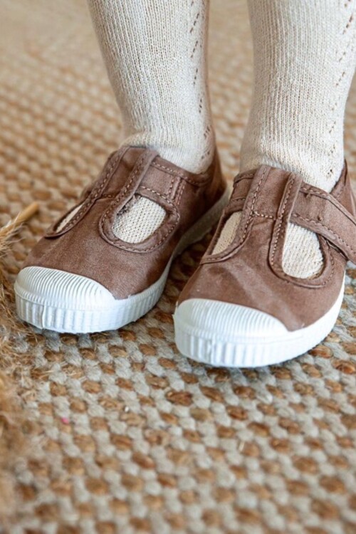 Pepito puntera velcro enzimático Beige