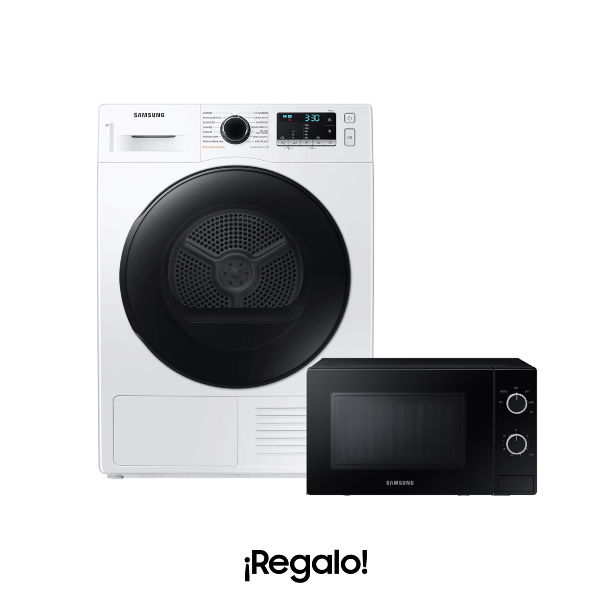 Lavasecarropas Samsung 10,5kg/7kg WD10T Blanco + Microondas 20 L de Regalo 