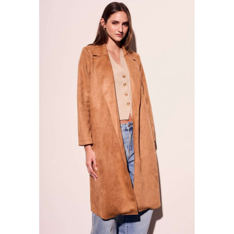 Trench Gamuza Cuero Vegano Beige