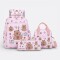 Kit Escolar Capibara Mochila + Cartuchera + Lonchera Rosa Claro