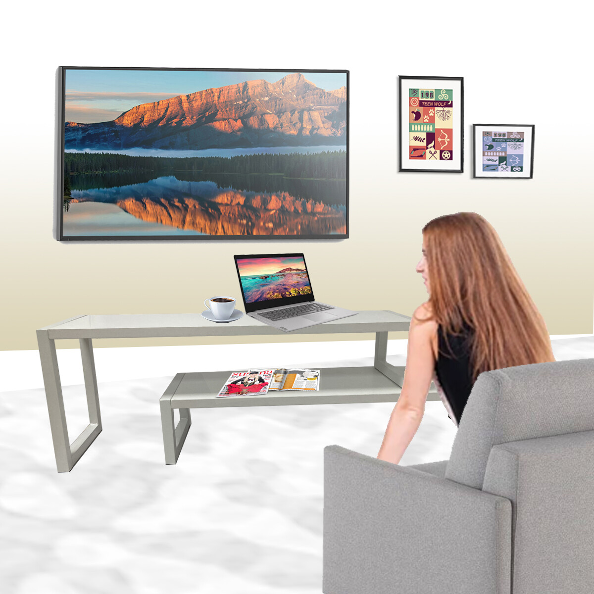 Rack Para TV Doble Extendible 
