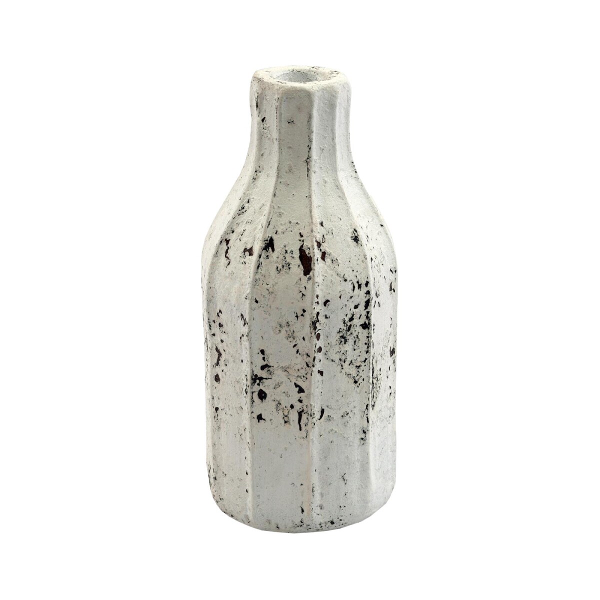 JARRÓN DECORATIVO NALA 15*15*30, - TERRACOTA BLANCO BLANCO 