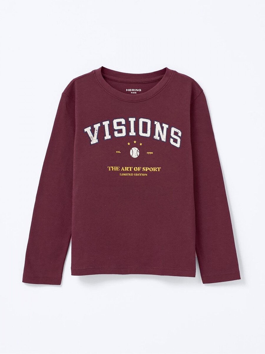 CAMISETA INFANTIL CON ESTAMPA - ROJO 