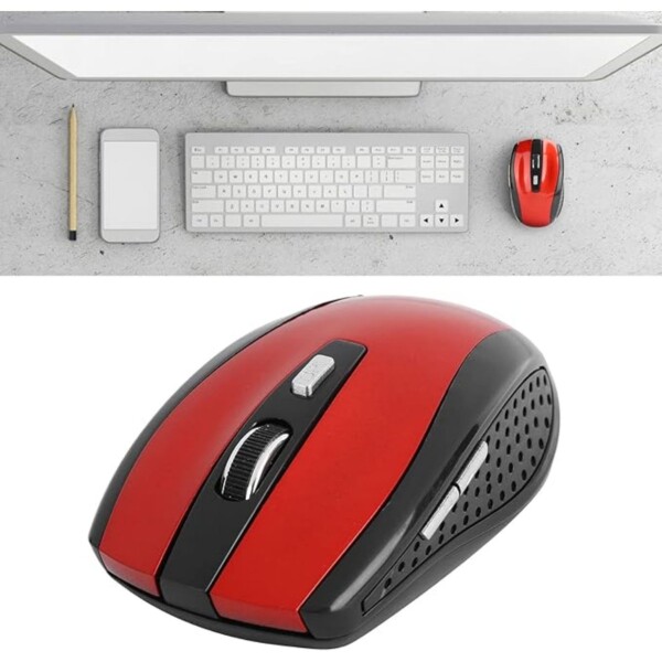 Mouse Inalambrico Goldtech Dpi Usb Ergonomico Portatil Atrix Variante Color Rojo