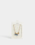 Collares Cortos Azul Collar Corto Multidijes - Dorado