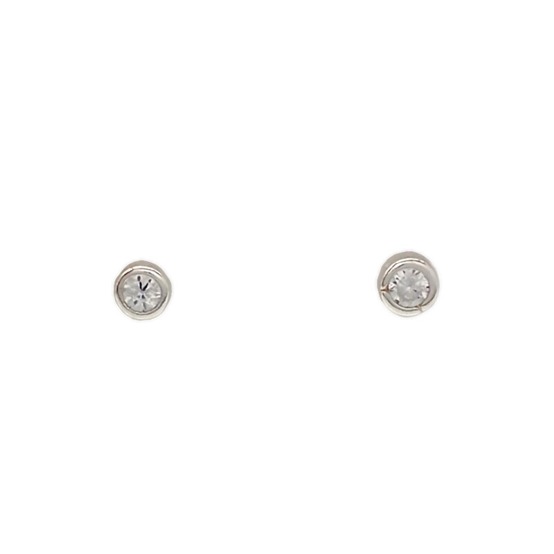Caravanas Punto de Luz-Plata 925-Piedra Zirconia-CA3034 Conpiedra