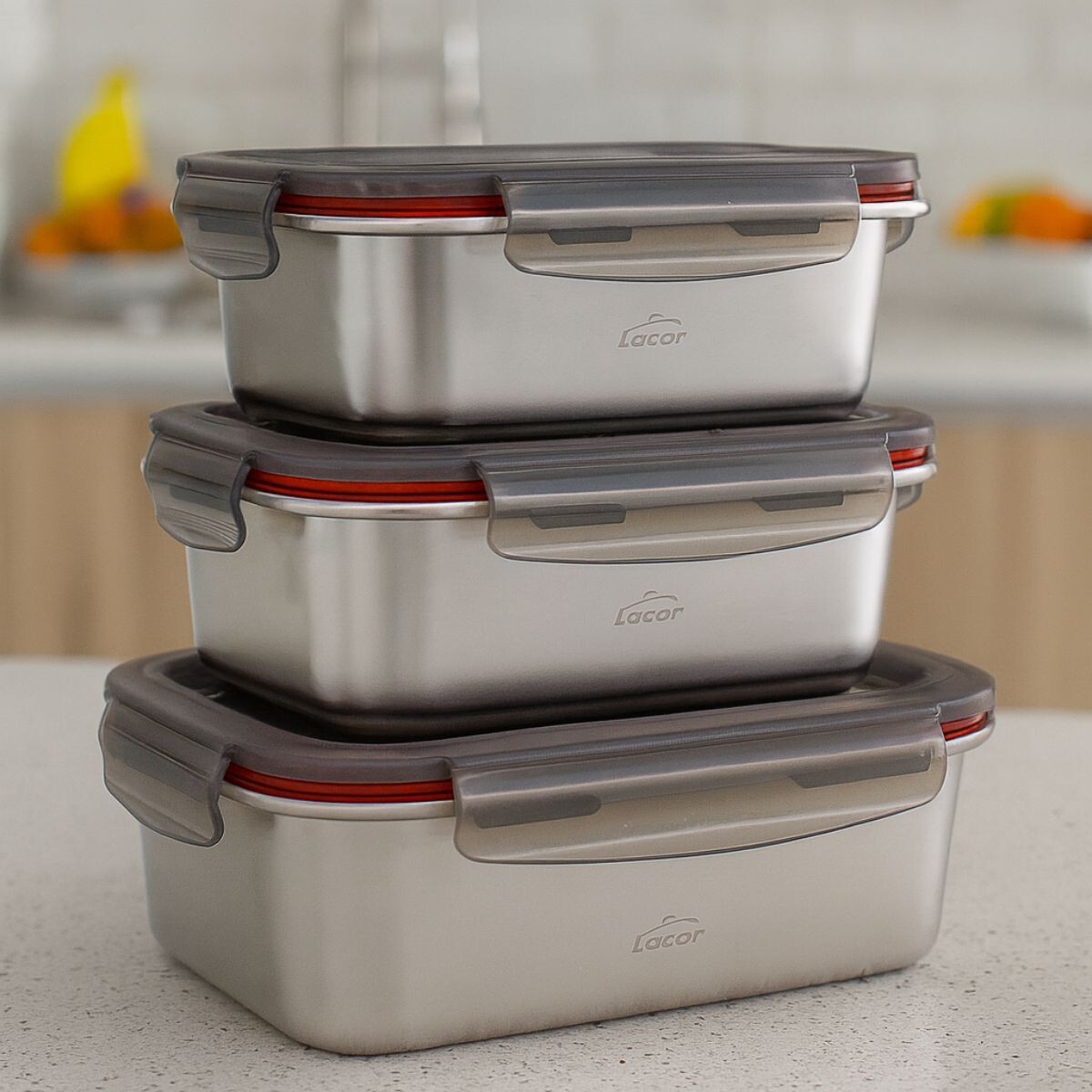 Taper Set 3 Unidades Ecoinox Lacor 