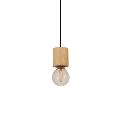 Lámpara colgante con portalámparas E27 de madera EG6240