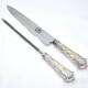 Cuchillo Hoja De 20 Cm Y Chaira, Cabo Plata Y Oro, Vaina De Cuero Cuchillo Hoja De 20 Cm Y Chaira, Cabo Plata Y Oro, Vaina De Cuero