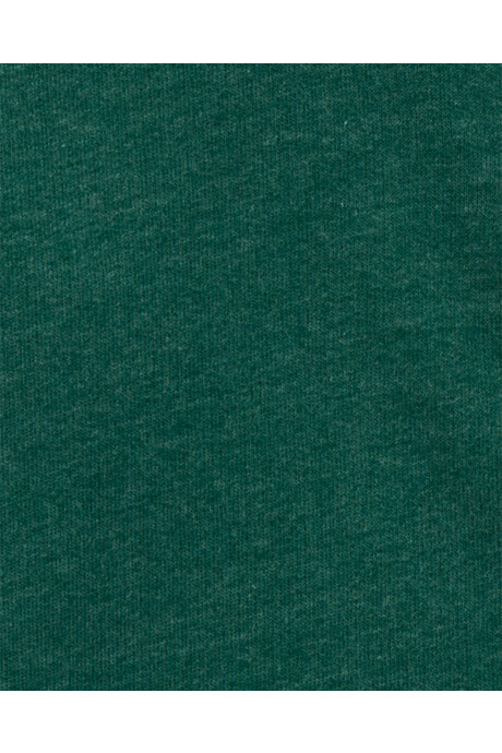 Campera de algodón con felpa, con franjas laterales, verde. Talles 6-8 Sin color