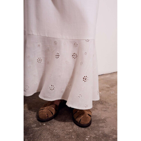 Falda Broderie Nacar