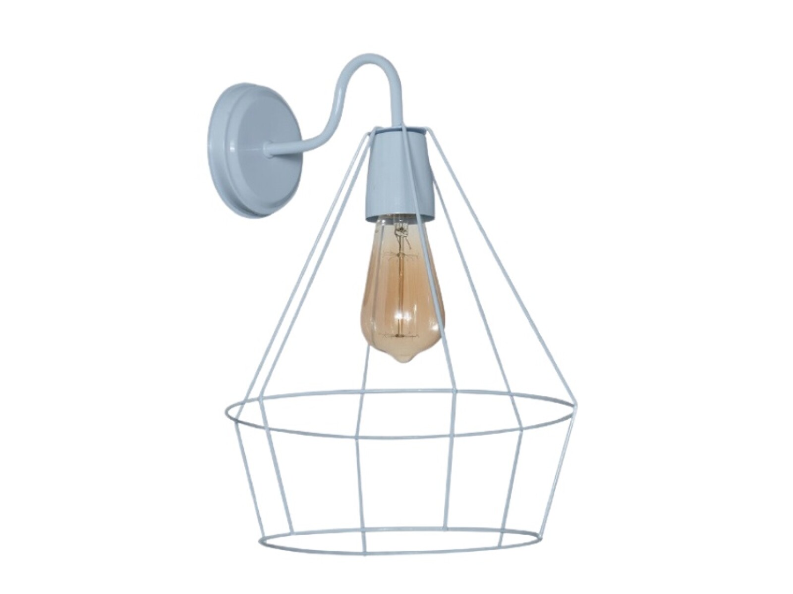 "APLIQUE 1 LUZ ""DIAMENTE"" E27 BLANCO" 