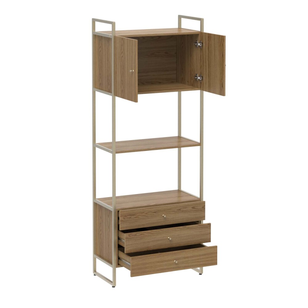 BIBLIOTECA MDF-Y-METAL VOSS