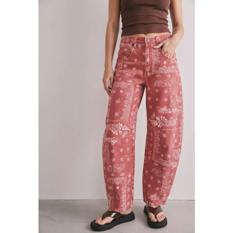 Jean Barrel Baggy Rojo