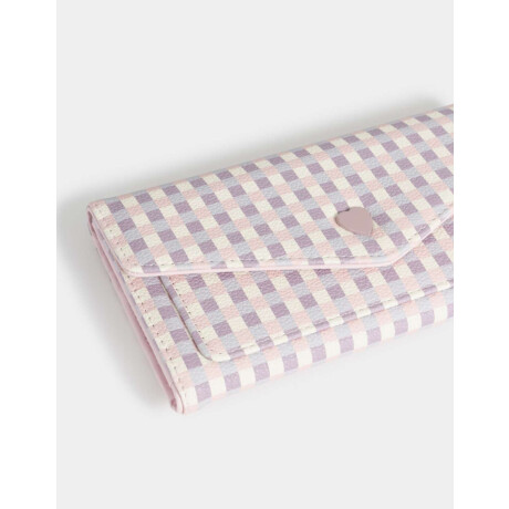 Billetera Fichero Solapa Estampado Geometrico