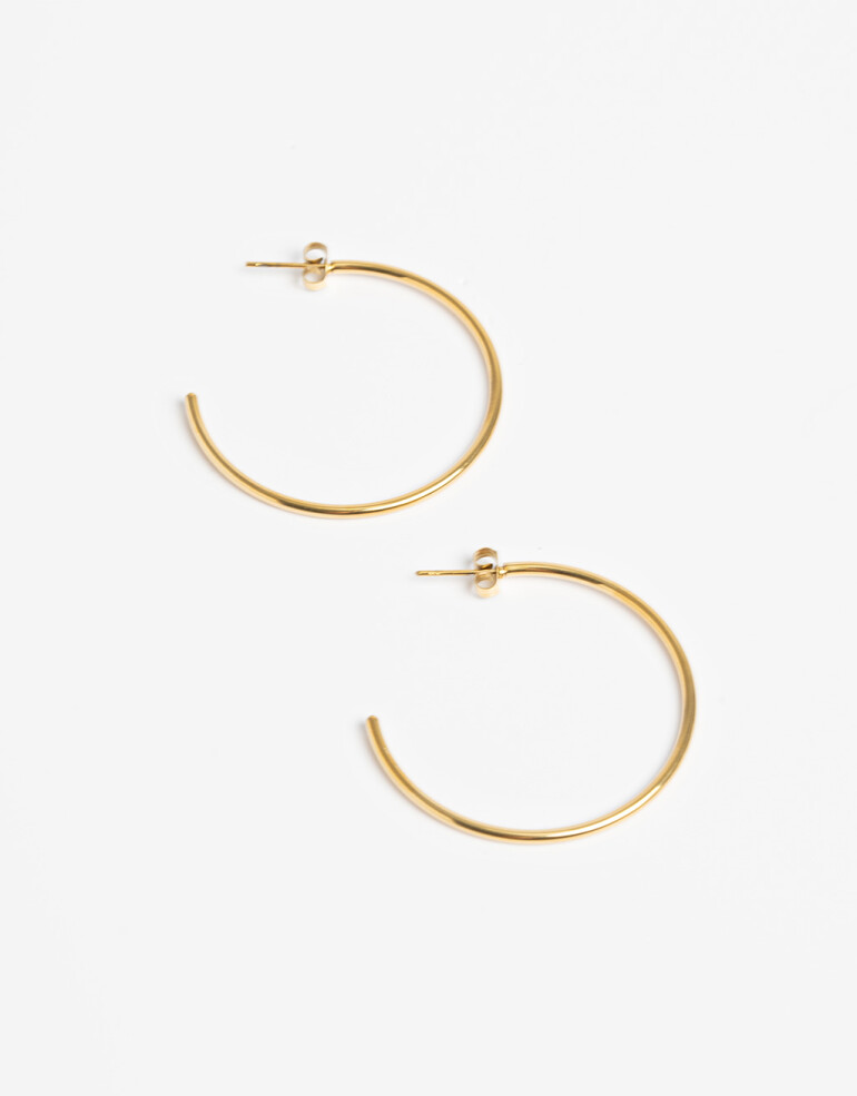 Aros Argollas Metal Argollas De Acero - Dorado