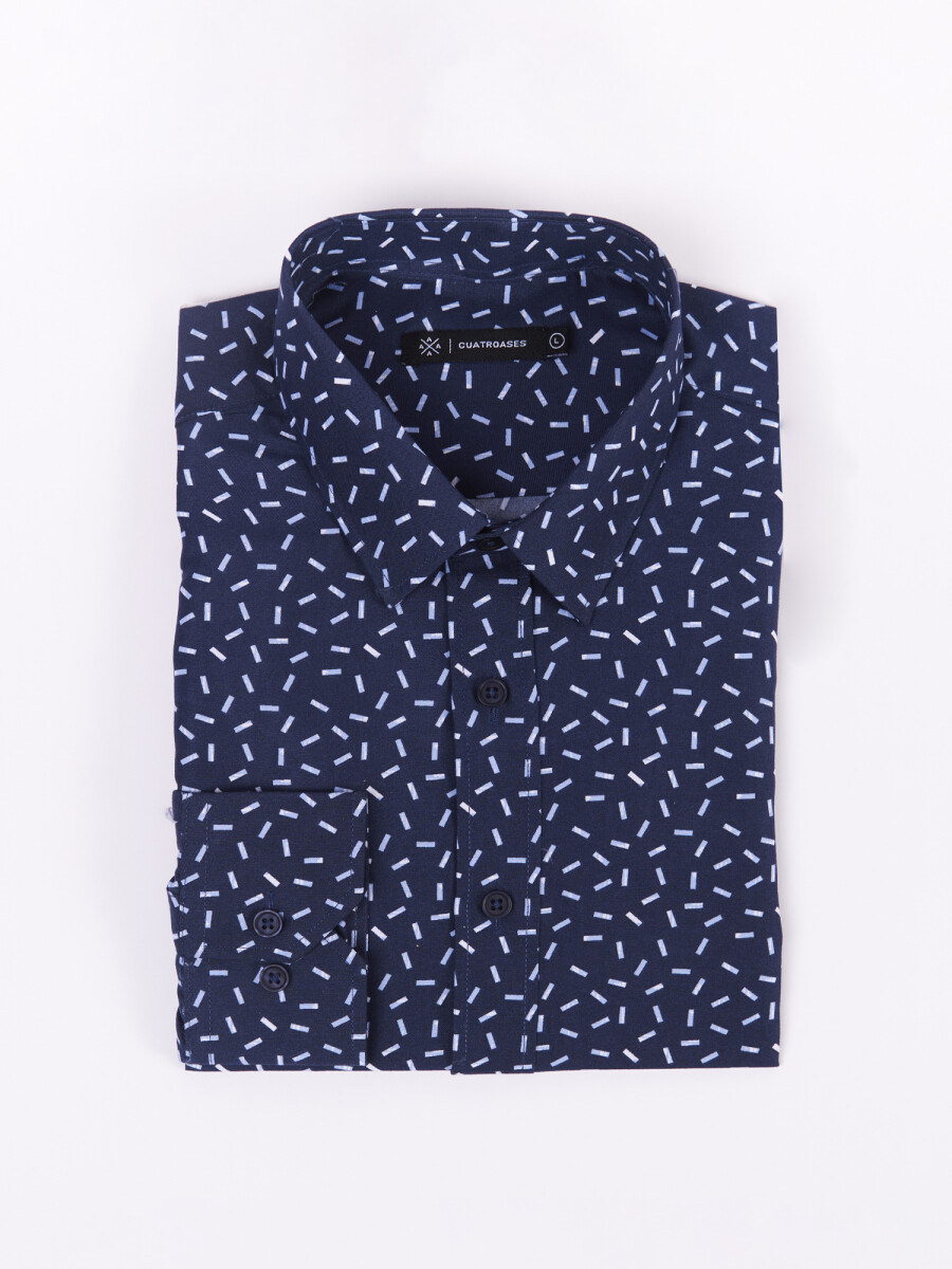 Camisa estampada - azul 