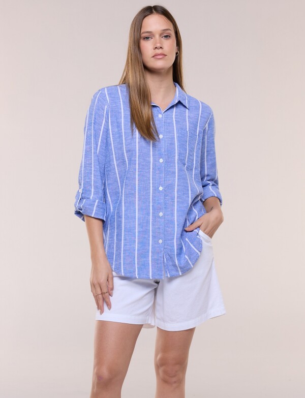 Camisa Lino AZUL