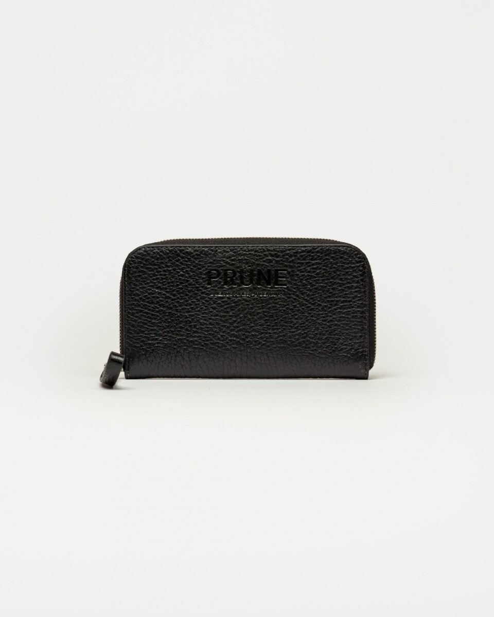 Billetera Denisse en cuero graneado - Negro 