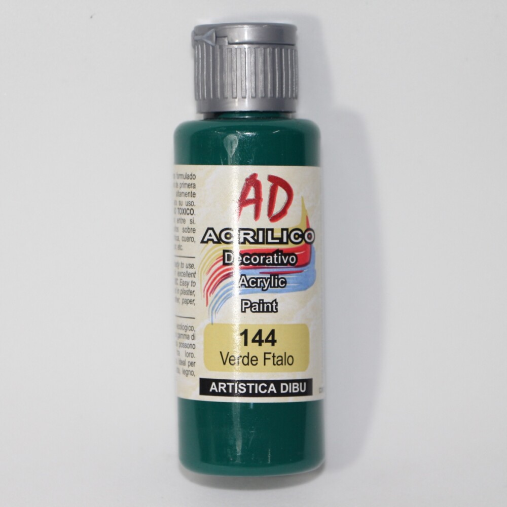 PINTURA ACRILICA ARTISTICA DIBU 60 ML. DIFERENTES COLORES COLOR VERDE FTALO 144