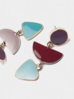 Pendientes Largos Geométricos multicolor
