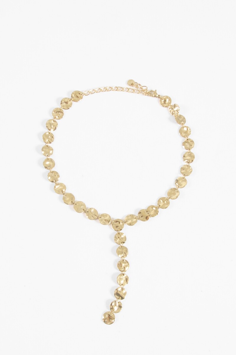 Collar acero irregular dorado