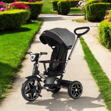 Triciclo con Capota Bebesit Explorer Deluxe 4 en 1 Gris