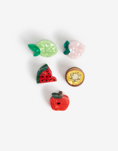 Broches Sets Frutas Set De Mini Broches Frutas - Combinacion Multicolor